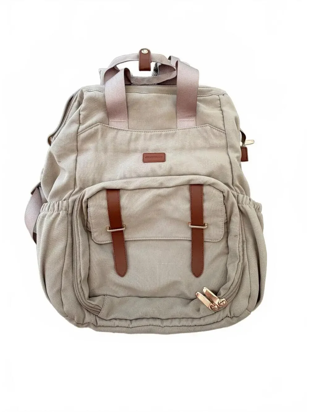 Mommore Diaper & Breast Pump Bag Backpack Beige